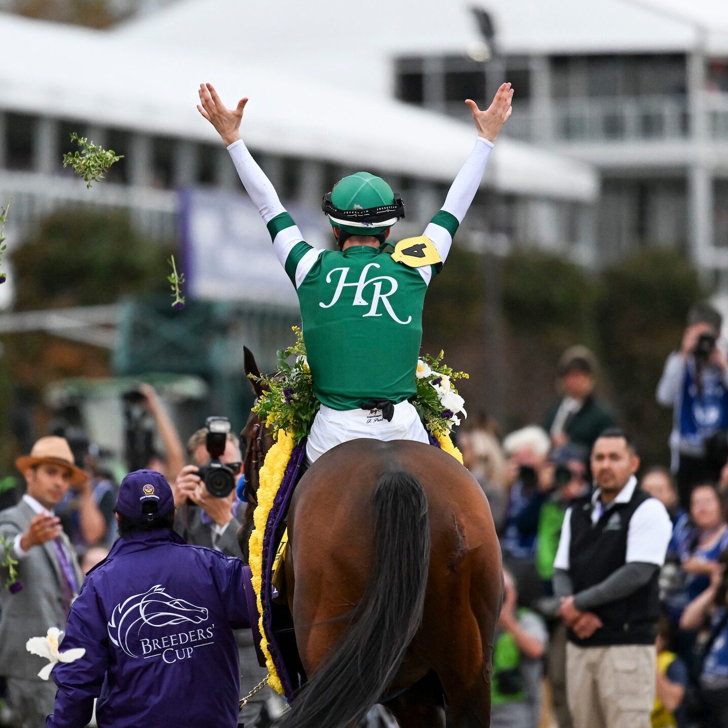 November 5, 2022:  Flightline #4, ridden by Flavien Prat, wins the Longines Breeders’ Cup Classic on Breeders’ Cup Championship Saturday at Keeneland on November 5, 2022: in Lexington, Kentucky. Carlos Calo/Eclipse Sportswire/Breeders Cup